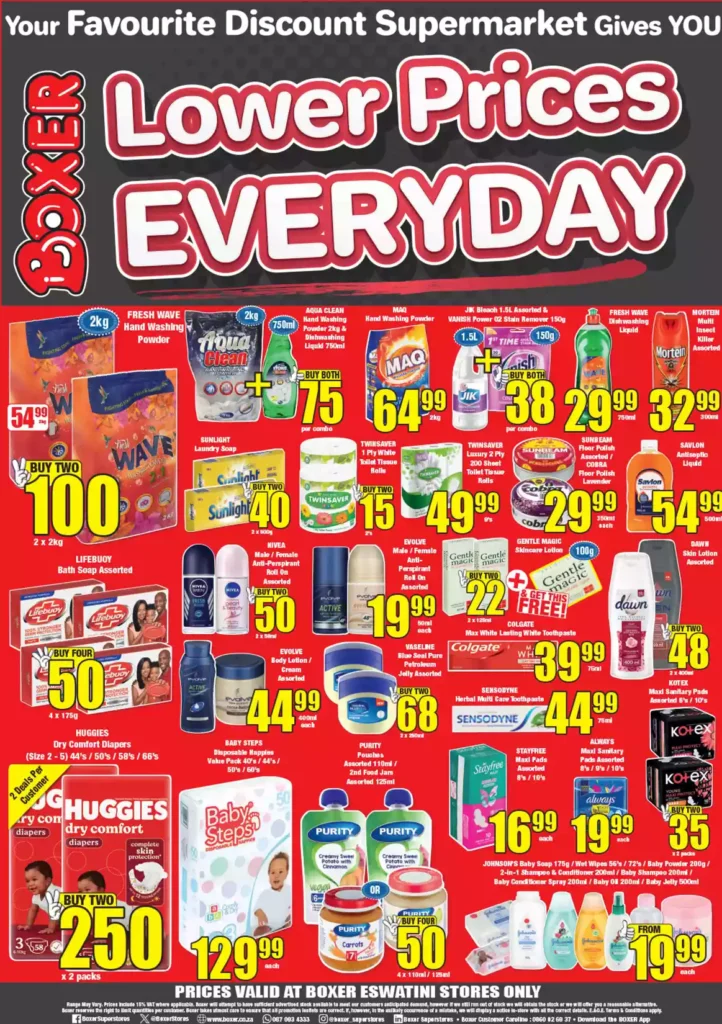 Boxer Catalogue & Specials ESwatini Supermarkets & Grocers