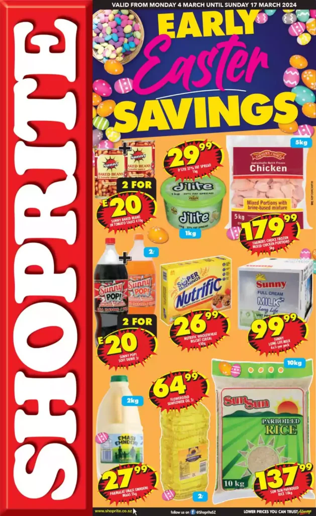 Shoprite Catalogues & Specials ESwatini Supermarkets & Grocers